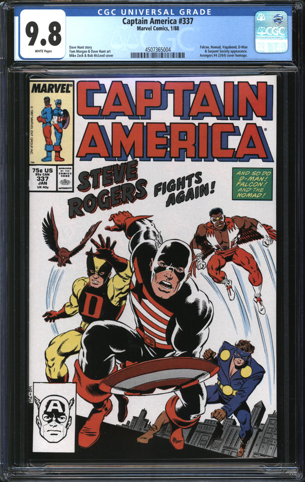 Captain America (1968) #337 CGC 9.8 NM/MT