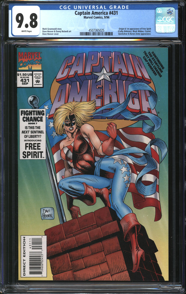 Captain America (1968) #431 CGC 9.8 NM/MT