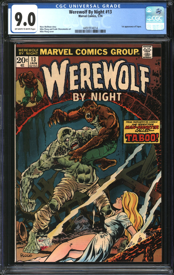 Werewolf By Night (1972) #13 CGC 9.0 VF/NM