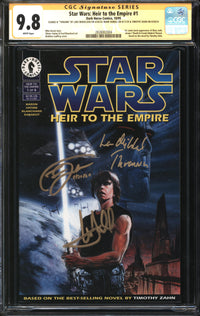 Star Wars: Heir To The Empire (1995) #1 CGC Signature Series 9.8 NM/MT Signed Mark Hamill, Lars Mikkelsen & Timothy Zahn