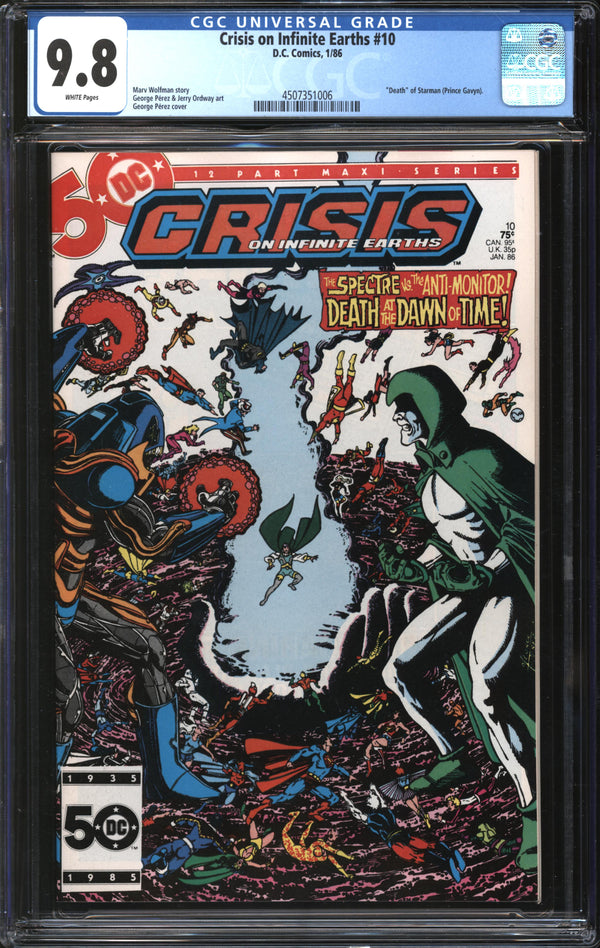 Crisis On Infinite Earths (1985) #10 CGC 9.8 NM/MT