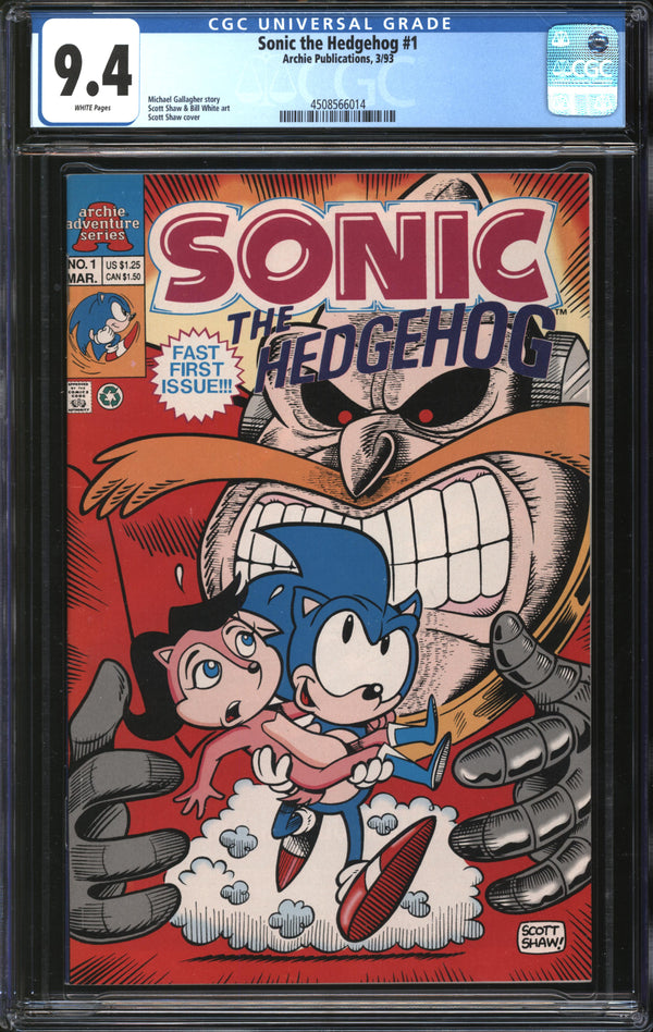 Sonic The Hedgehog Limited Series (1993) #1 CGC 9.4 NM