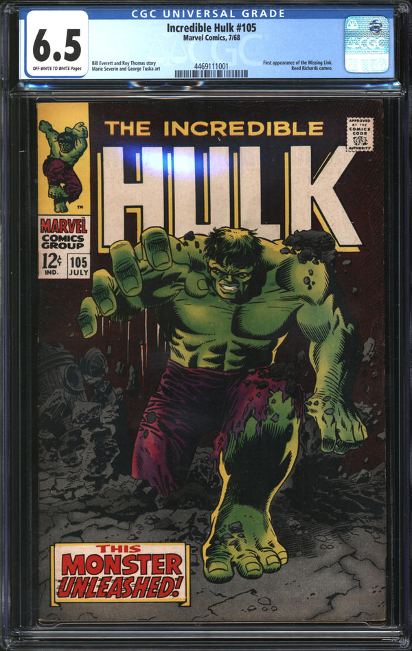 Incredible Hulk (1962) #105 CGC 6.5 FN+