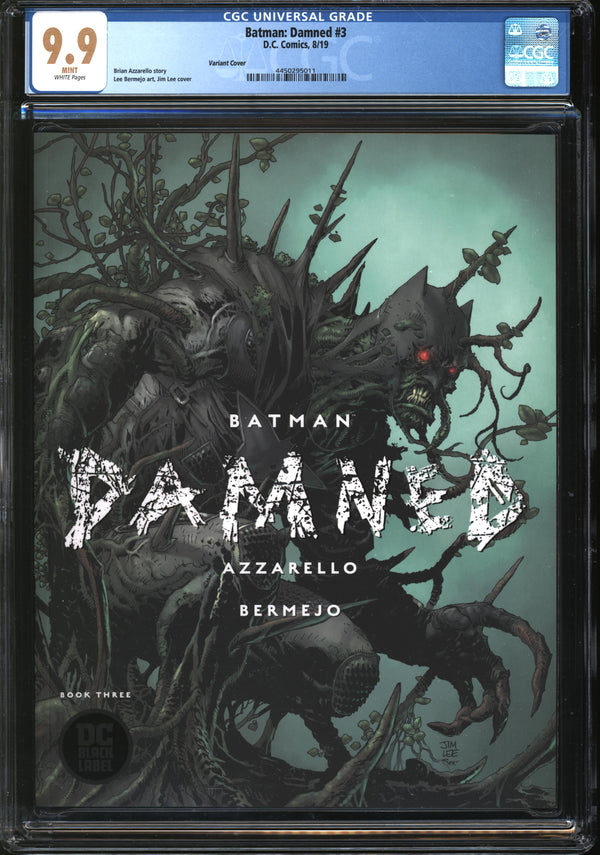 Batman: Damned (2018) #3 Jim Lee Variant CGC 9.9 MINT