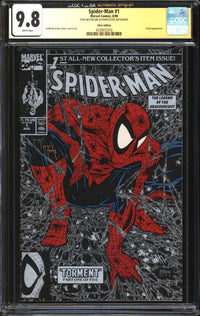 Spider-Man (1990) #1 Silver Edition CGC x JSA Signature Series 9.8 NM/MT Signed Todd McFarlane