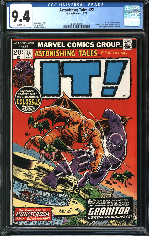 Astonishing Tales (1970) #22 CGC 9.4 NM