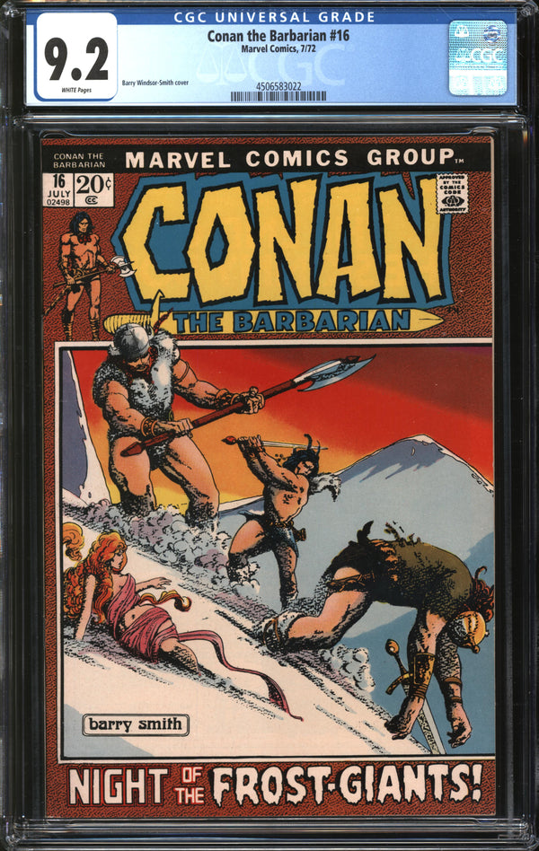 Conan The Barbarian (1970) # 16 CGC 9.2 NM-