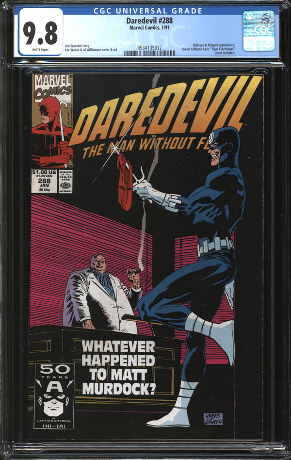 Daredevil (1964) #288 CGC 9.8 NM/MT