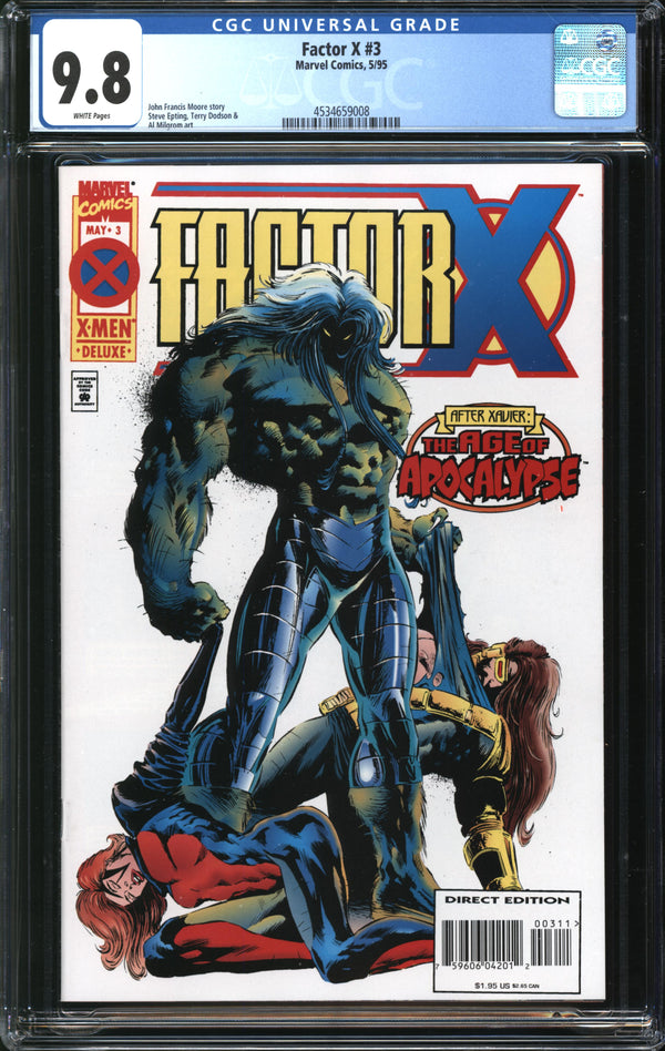 Factor X (1995) #3 CGC 9.8 NM/MT