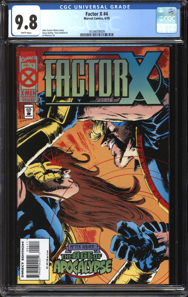 Factor X (1995) #4 CGC 9.8 NM/MT