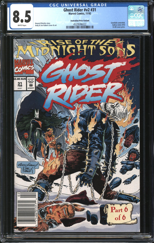 Ghost Rider (1990) #31 Australian Price Variant CGC 8.5 VF+