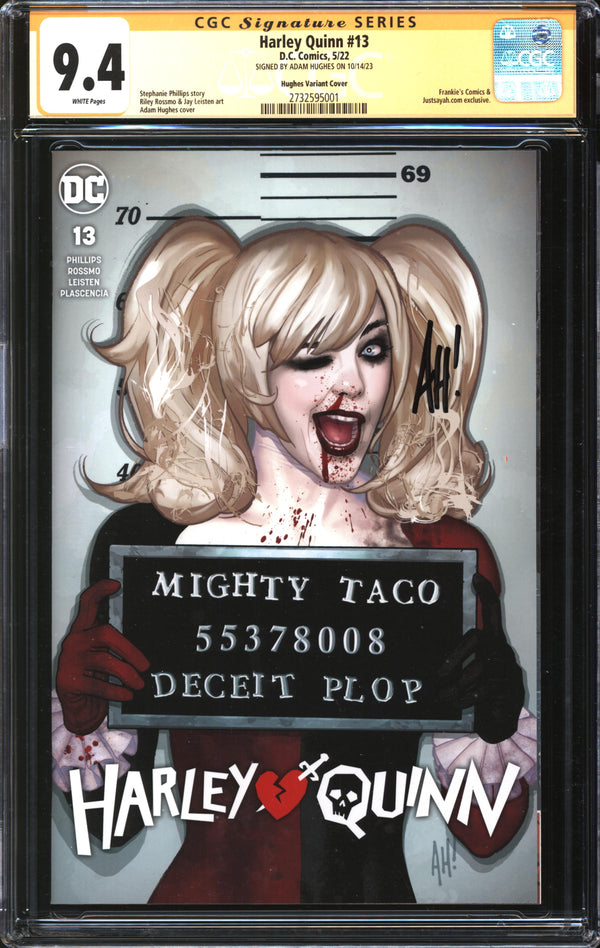 Harley Quinn (2021) #13 Adam Hughes Variant CGC Signature Series 9.4 NM Signed Adam Hughes