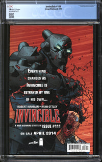 Invincible (2003) #109 CGC 9.8 NM/MT