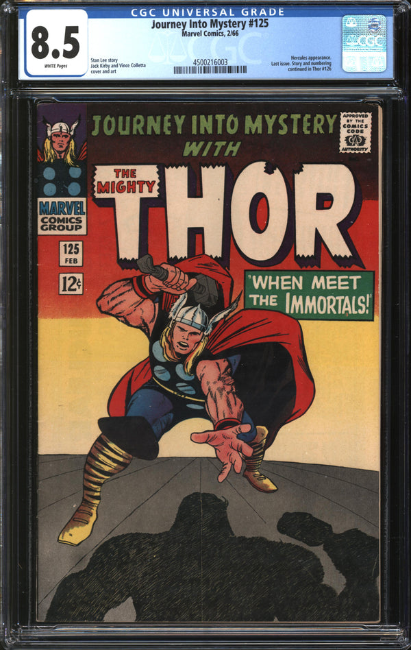 Journey Into Mystery (1952) #125 CGC 8.5 VF+