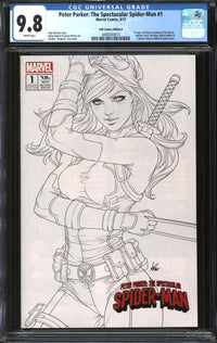 Peter Parker: The Spectacular Spider-Man (2017) #1 Stanley "Artgerm" Lau KRS Comics Edition B CGC 9.8 NM/MT