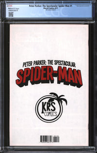 Peter Parker: The Spectacular Spider-Man (2017) #1 Stanley "Artgerm" Lau KRS Comics Edition B CGC 9.8 NM/MT