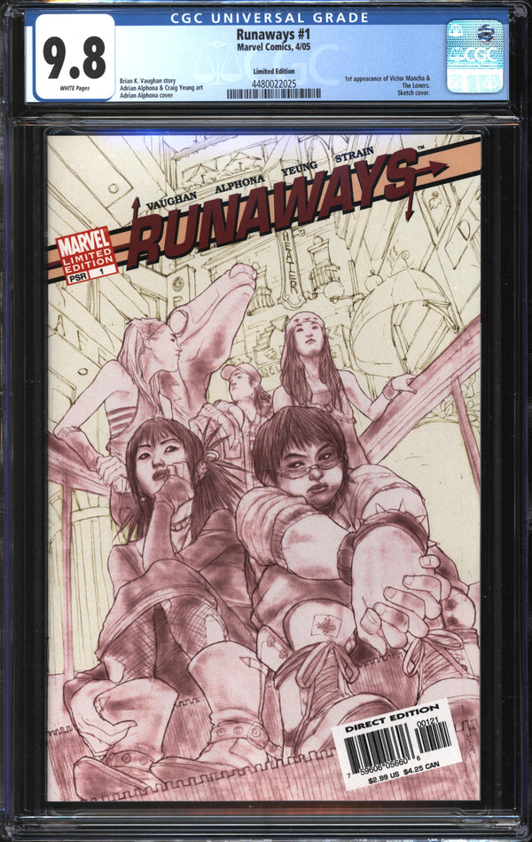 Runaways (2005) #1 Limited Edition CGC 9.8 NM/MT