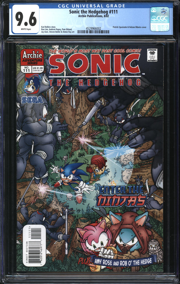 Sonic The Hedgehog (1993) #111 CGC 9.6 NM+