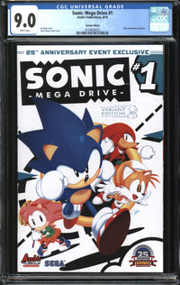 Sonic: Mega Drive (2016) #1 Variant Edition CGC 9.0 VF/NM