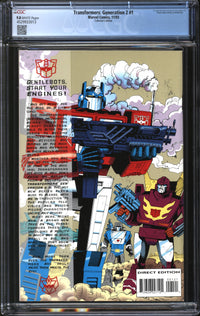 Transformers: Generation 2 (1993) #1 Collector's Edition CGC 9.8 NM/MT