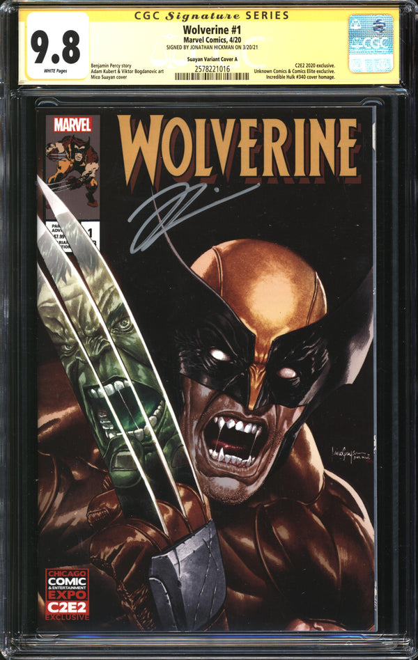 Wolverine (2020) #1 Mico Suayan Variant Cover A CGC Signature Series 9.8 NM/MT Signed Jonathan Hickman