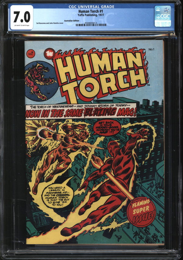 Human Torch (1974) #1 Australian Edition (Yaffa Publishing, 1977) CGC 7.0 FN/VF