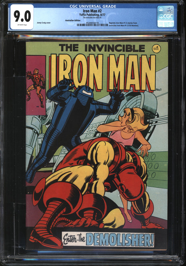 Iron Man (1968) #  2 Australian Edition (#1 Yaffa Publishing, 1977) CGC 9.0 VF/NM