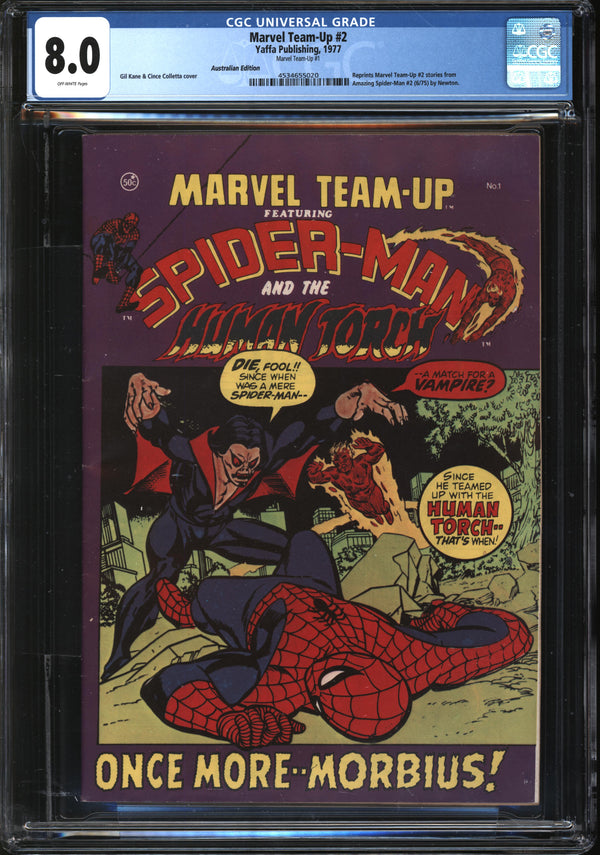 Marvel Team-Up (1972) # 2 Australian Edition (#1 Yaffa Publishing, 1977) CGC 8.0 VF