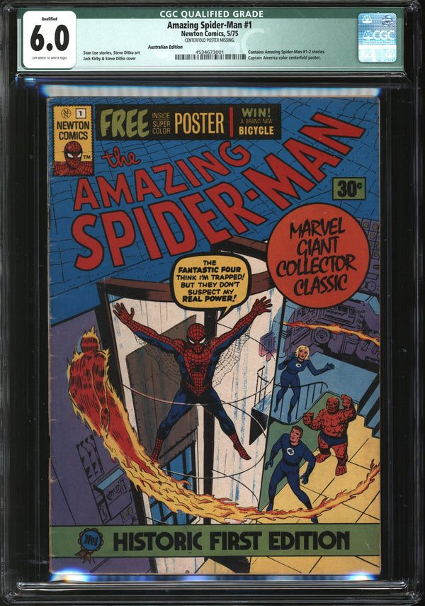 Amazing Spider-Man (1963) #  1 Australian Edition (Newton Comics, 1975) CGC Qualified 6.0 FN