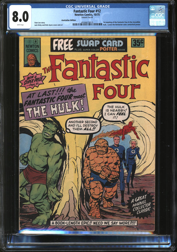 Fantastic Four (1961) # 12 Australian Edition (#8 Newton Comics, 1975) CGC 8.0 VF