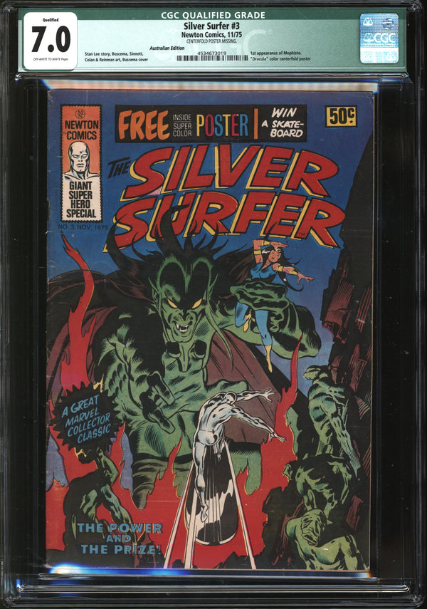 Silver Surfer (1968) # 3 Australian Edition (Newton Comics, 1975) CGC Qualified 7.0 FN/VF