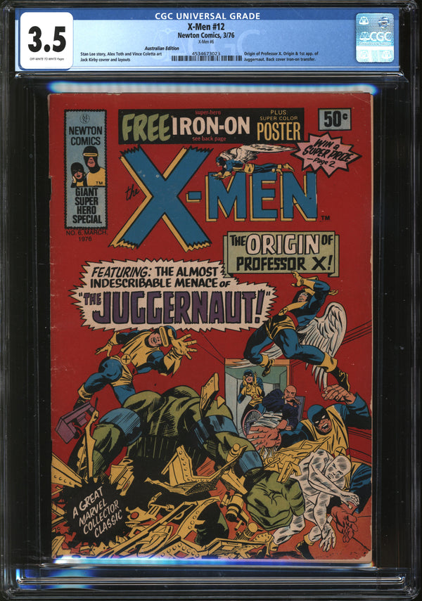 X-Men (1963) # 12 Australian Edition (#6 Newton Comics, 1976) CGC 3.5 VG-