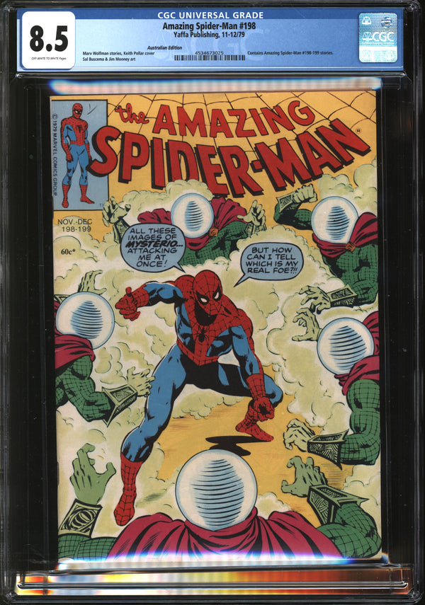 Amazing Spider-Man (1963) #198 Australian Edition (Yaffa Publishing, 1979) CGC 8.5 VF+