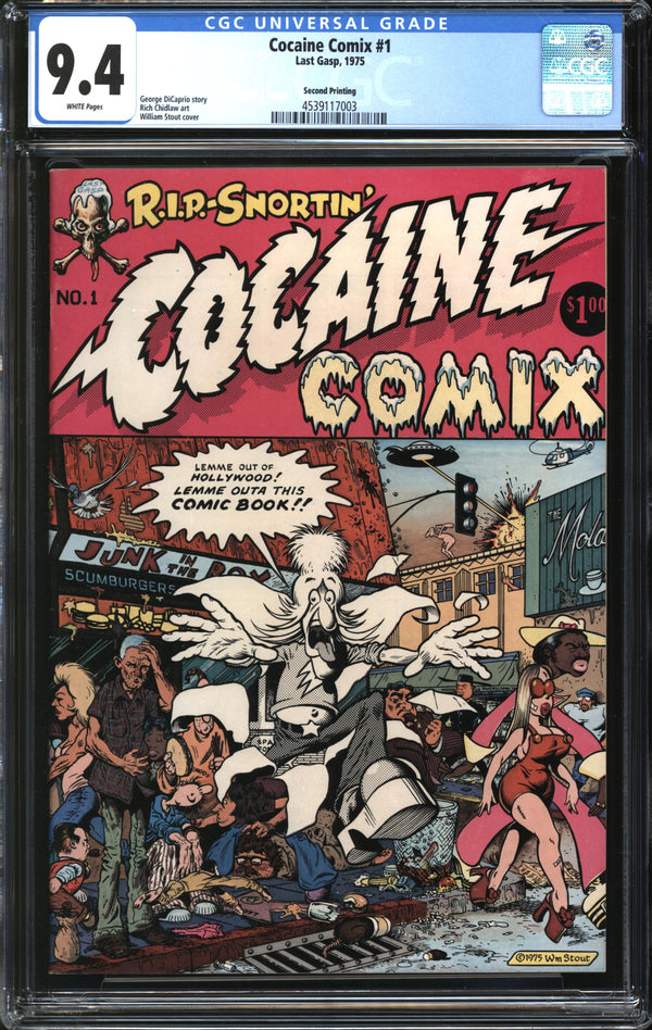 Cocaine Comix (1975) #1 Second Printing CGC 9.4 NM