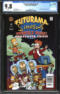 Futurama/Simpsons: Infinitely Secret Crossover Crisis (2002) #2 CGC 9.8 NM/MT