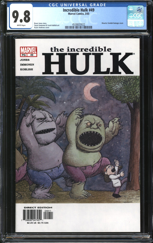 Incredible Hulk (1999) #49 CGC 9.8 NM/MT