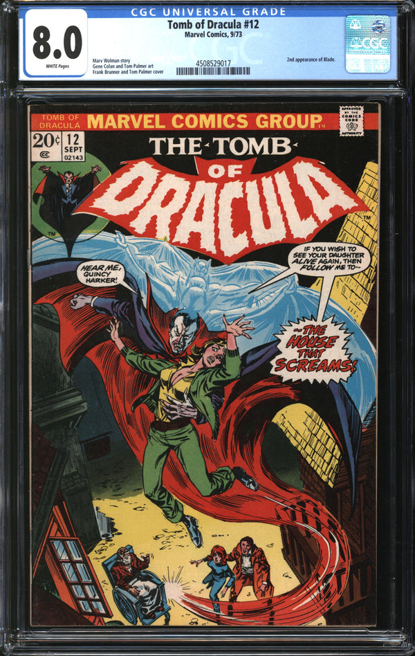 Tomb Of Dracula (1972) #12 CGC 8.0 VF