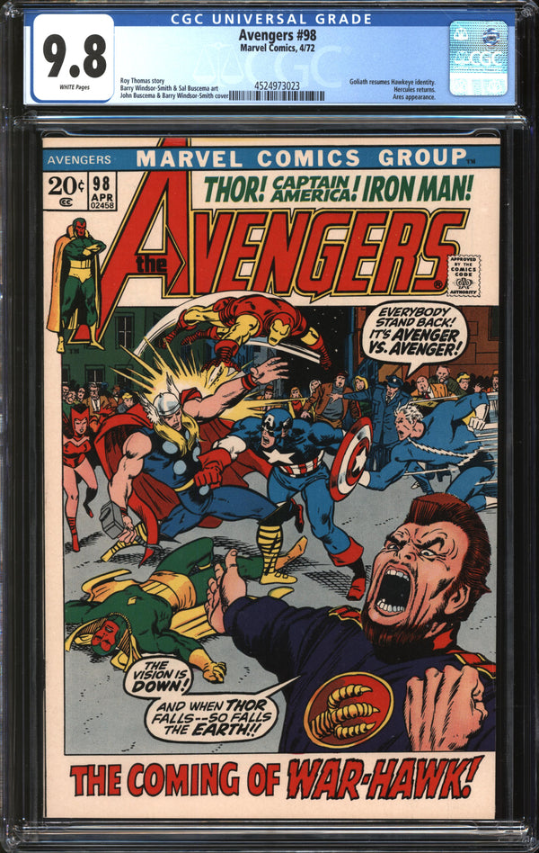 Avengers (1963) # 98 CGC 9.8 NM/MT