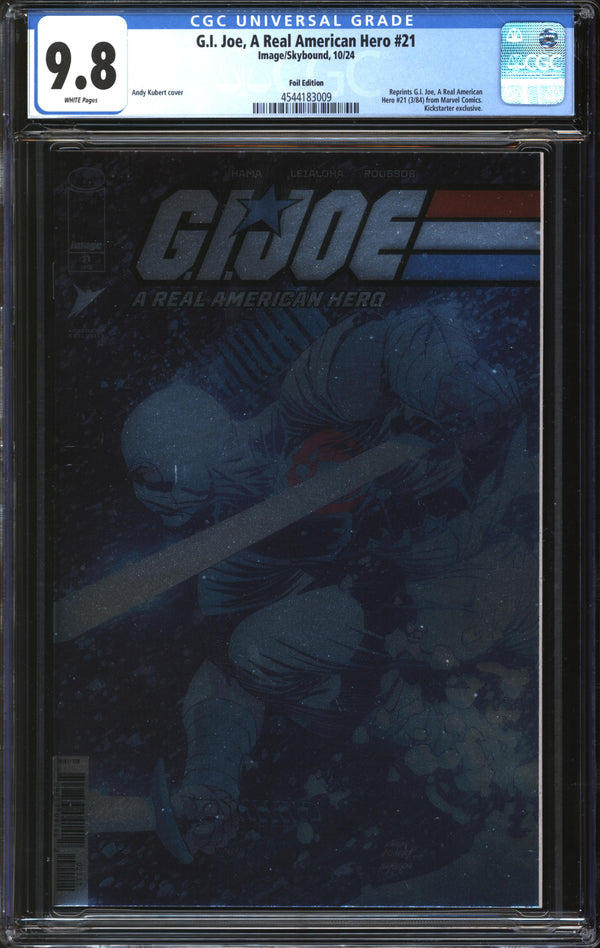 G.I. Joe, A Real American Hero (2024) #21 Kickstarter Foil Edition CGC 9.8 NM/MT