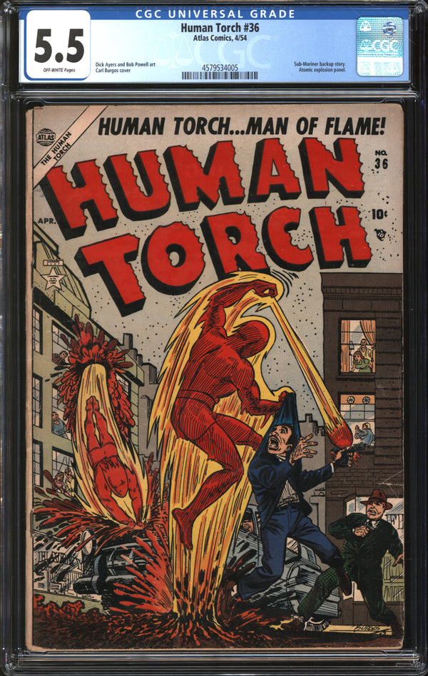 Human Torch (1940) #36 CGC 5.5 FN-