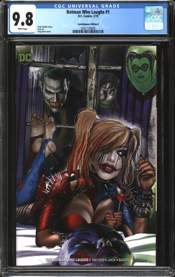 Batman Who Laughs (2019) #1 Greg Horn ComicXposure Edition B CGC 9.8 NM/MT