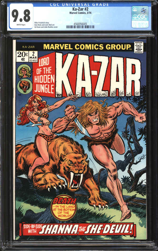 Ka-Zar (1974) #2 CGC 9.8 NM/MT