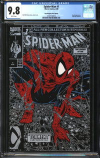Spider-Man (1990) # 1 Poly-Bagged Silver Edition CGC 9.8 NM/MT