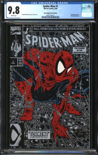 Spider-Man (1990) # 1 Poly-Bagged Silver Edition CGC 9.8 NM/MT