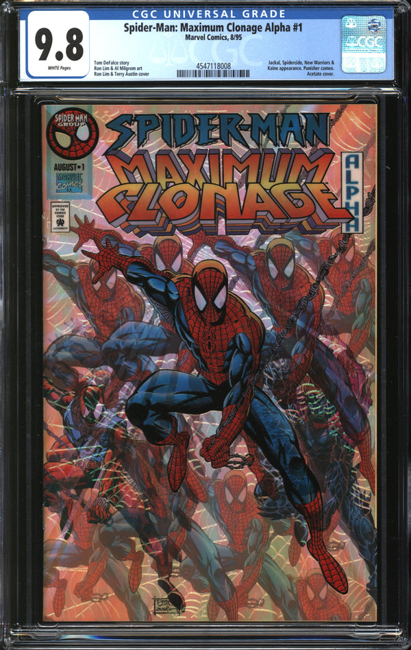 Spider-Man: Maximum Clonage Alpha (1995) #1 CGC 9.8 NM/MT