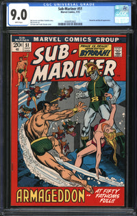 Sub-Mariner (1968) #51 CGC 9.0 VF/NM