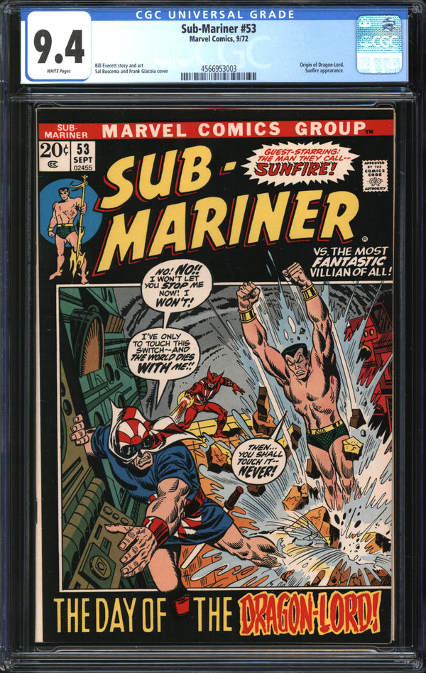 Sub-Mariner (1968) #53 CGC 9.4 NM