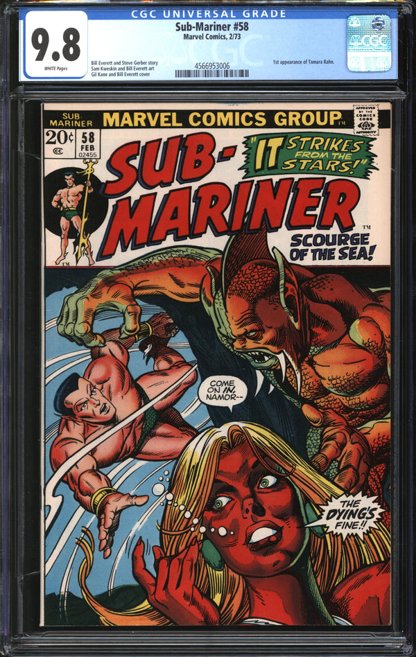 Sub-Mariner (1968) #58 CGC 9.8 NM/MT