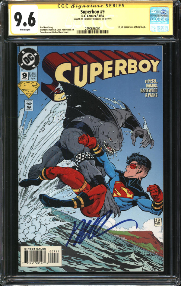 Superboy (1994) #9 CGC Signature Series 9.6 NM+ Signed Humberto Ramos