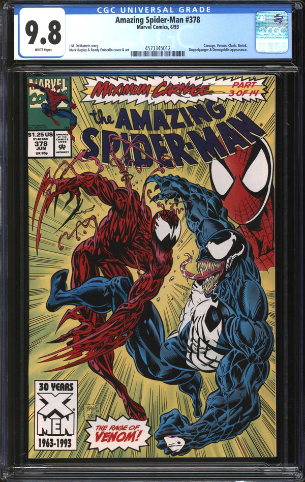 Amazing Spider-Man (1963) #378 CGC 9.8 NM/MT